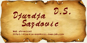 Đurđa Sazdović vizit kartica